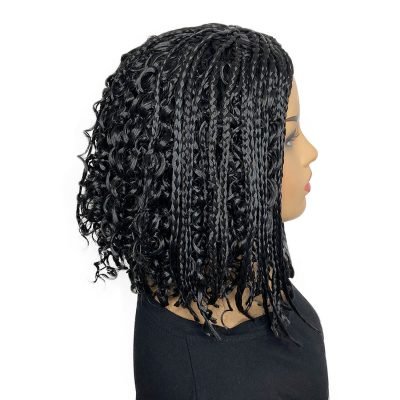 14inch short box braided wig for black women