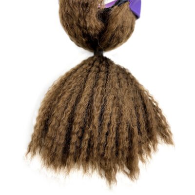 Short Afro Kinky High Ponytail Hat Wig for Black Women, Purple Baseball Cap with Hair Attached