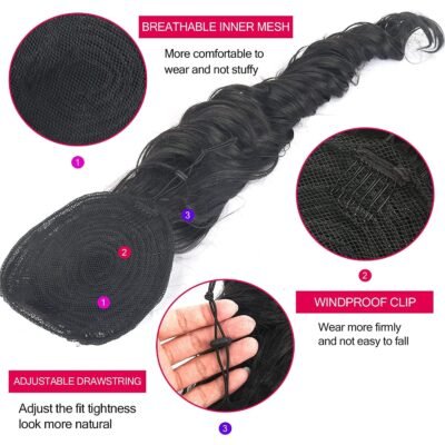 Long Body Wave Ponytail Extension 28inch-4-hotsalehair