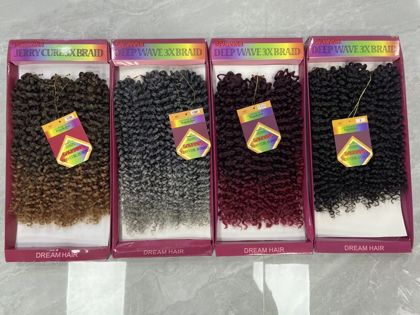 Savanna Jerry Curl 3X Braid 3pc Crochet Braid for Black Women